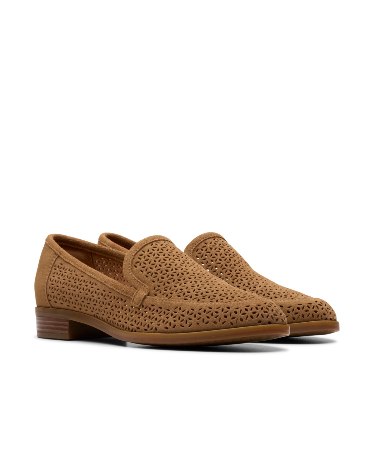 Clarks Collection Women's Trish Cove Slip-on Shoes In Dark Sand Suede