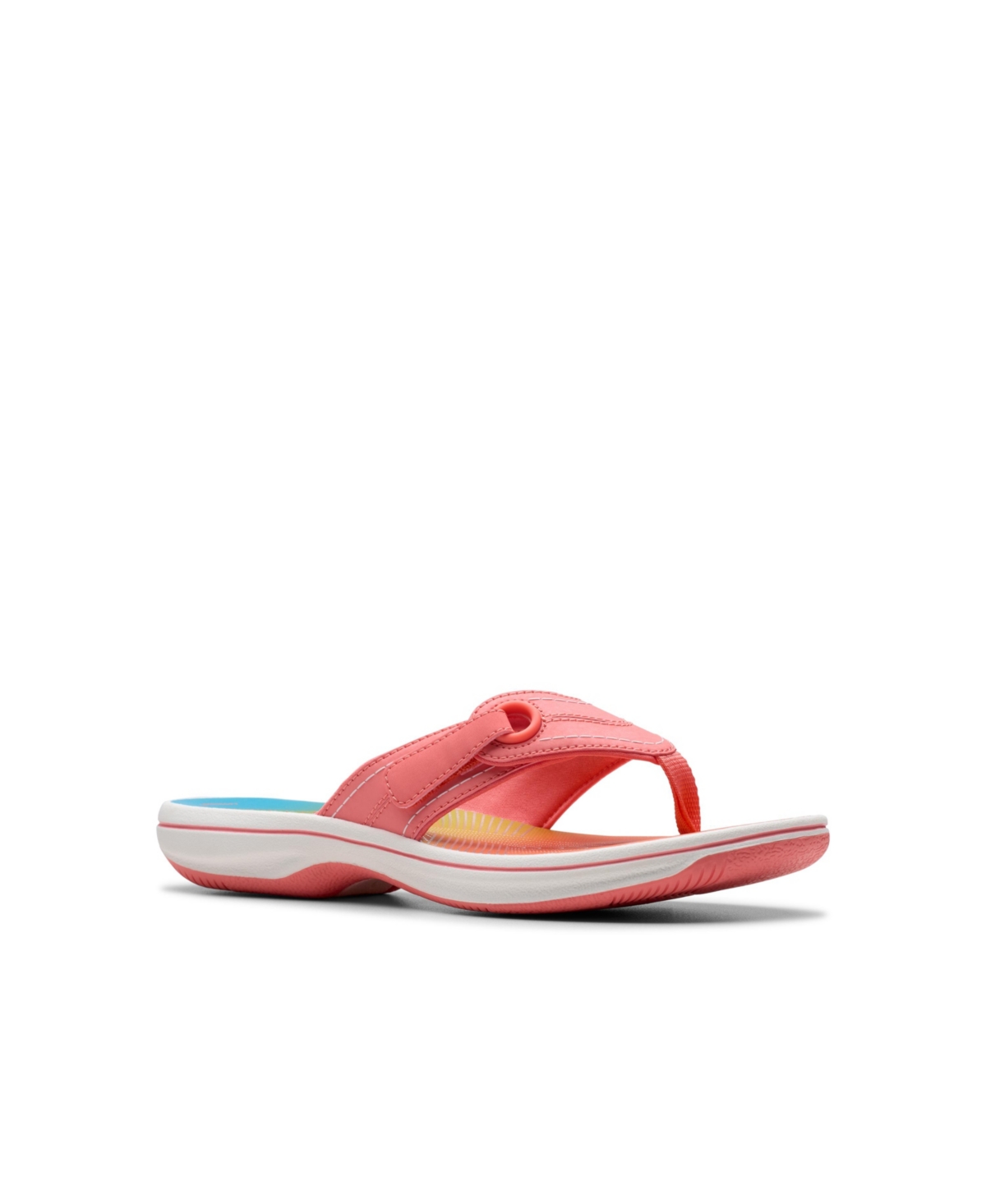 Shop Clarks Cloudsteppers Women's Breeze Reyna Sandals In Coral Ombre