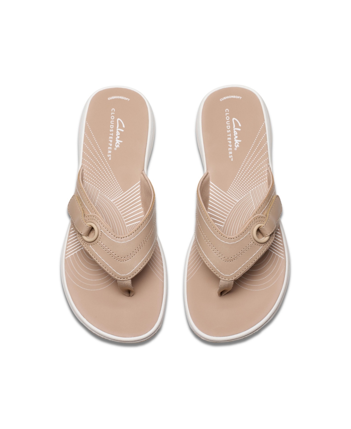 Clarks Cloudsteppers Women's Breeze Reyna H Slip-on Sandals In Sand