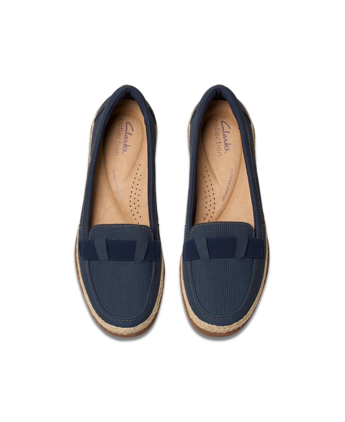 Clarks Collection Women's Elaina Echo Slip-on Shoes In Navy Nubuck