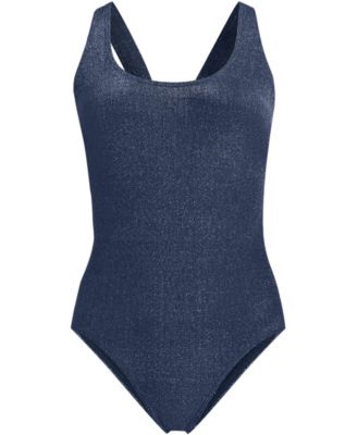 Women's Chlorine Resistant Shine X-Back High Leg Soft Cup Tugless One Piece Swimsuit