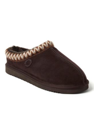 Men's Fireside by Grafton Genuine Shearling Clog Slipper with Embroidery