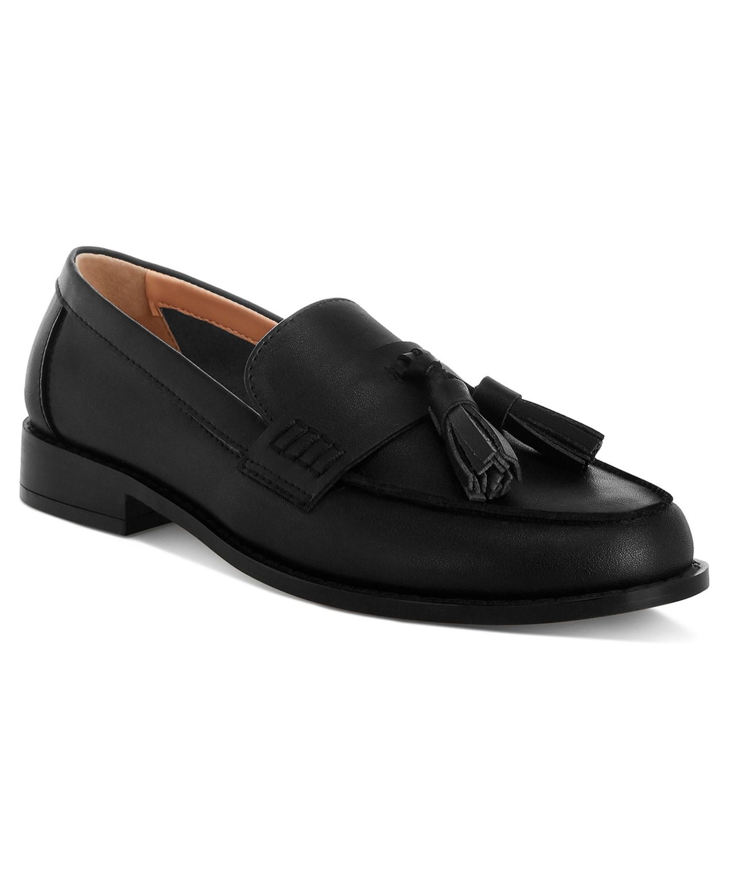 Женские туфли Rag & Co Yelena Real Leather Tassel, цвет: Чёрный кожаный — фото 3