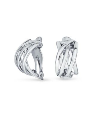 Set of 2 Classic Celtic Knot Clip-On Earrings For Non-Pierced Ears Gold Plated