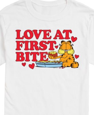 Men's Garfield Love At First Bite Short Sleeve T-Shirt