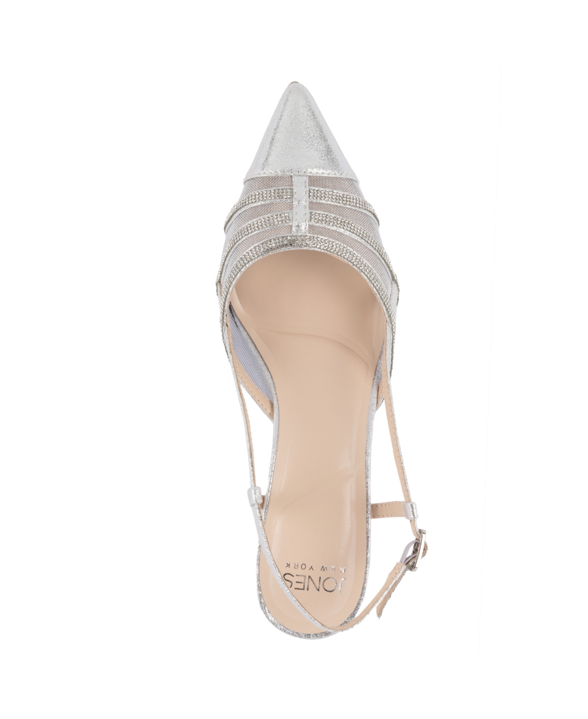 Jones New York Women's Lindala Kitten Heel Slingback Evening Pumps In Silver