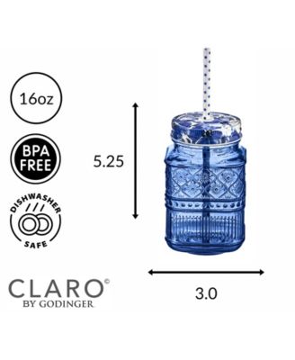 Claro Mason Jars, Set of 2