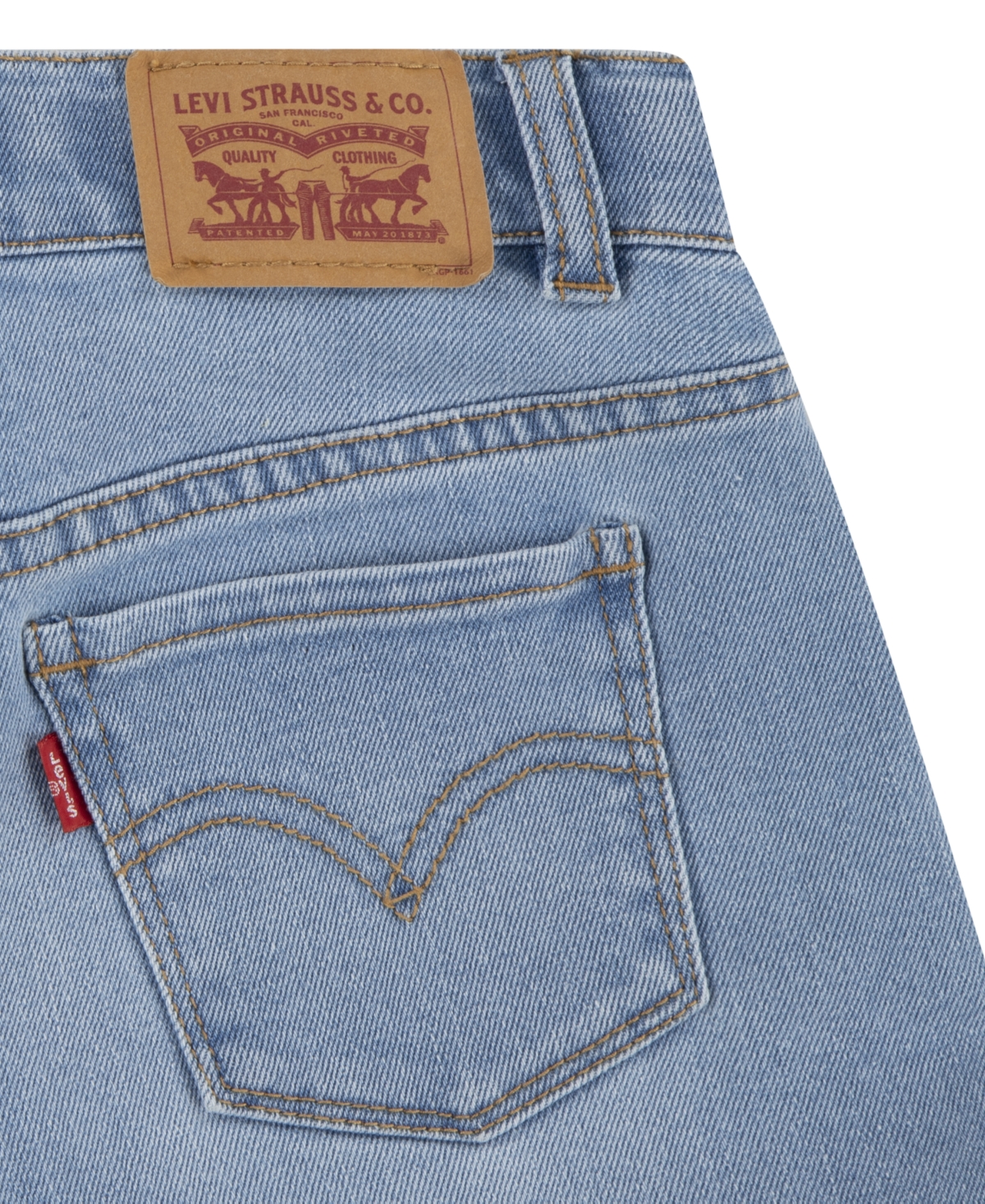 LEVI'S BIG GIRLS PRINT BLOCK MOM SHORTS 
