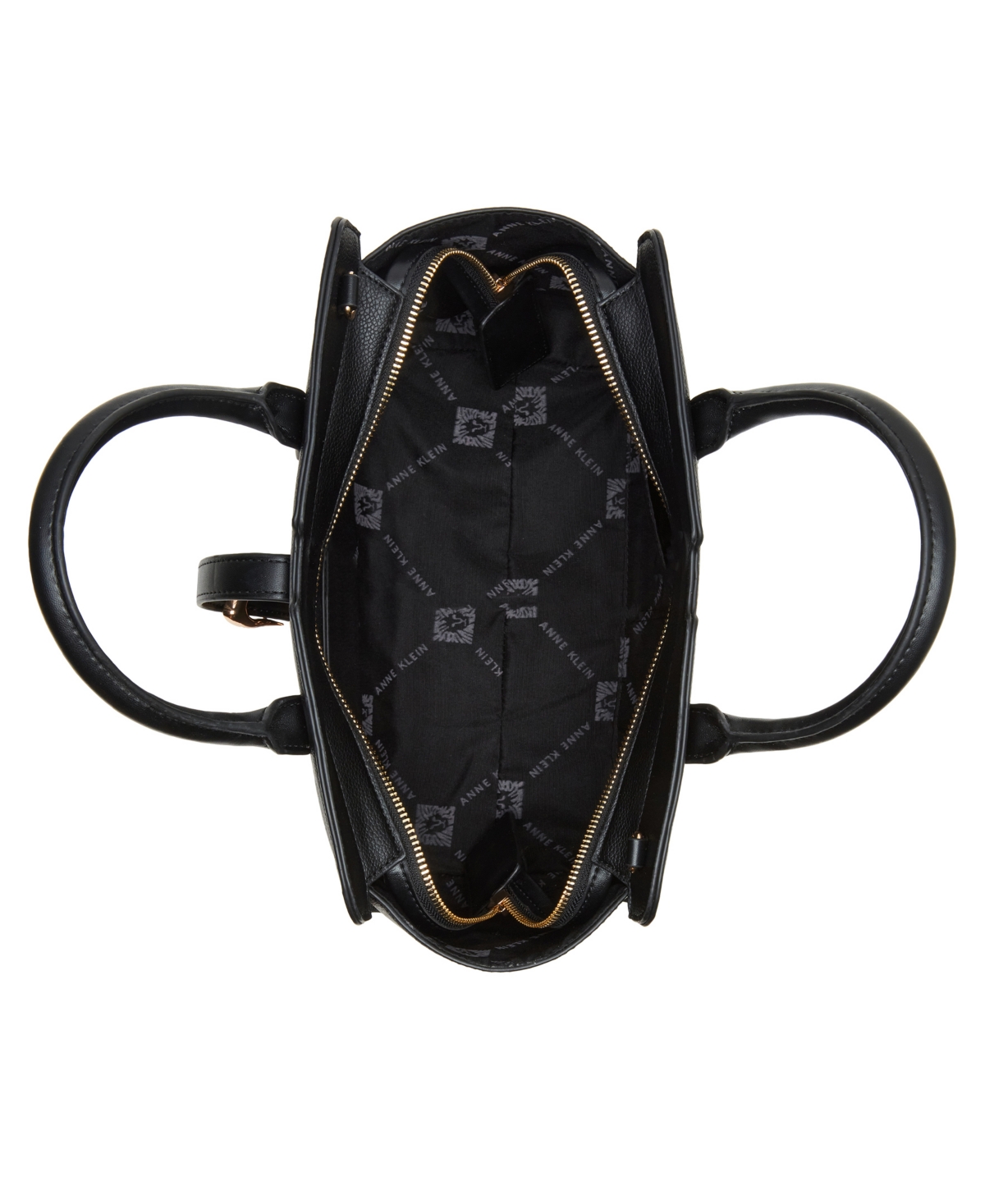 ANNE KLEIN SCULPTED BUCKLE WITH CONVERTIBLE STRAP SATCHEL BAG 