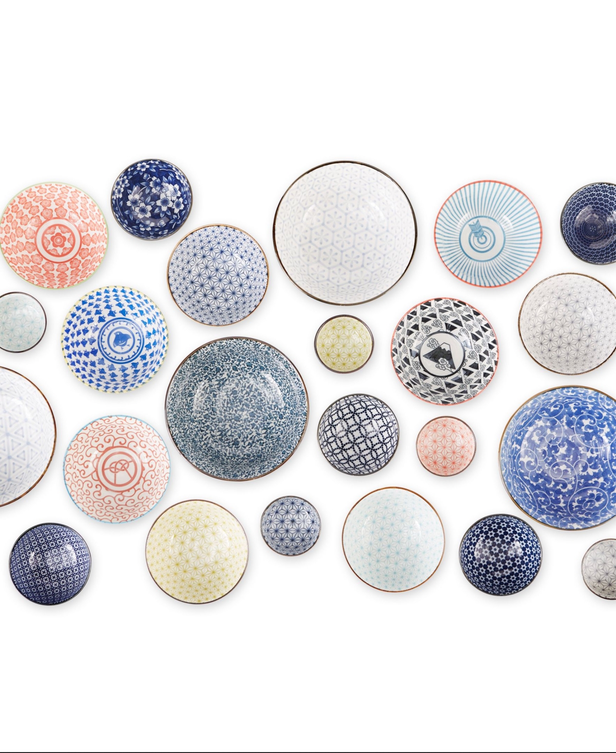 RSVP INTERNATIONAL 5 OZ. JAPANESE PORCELAIN BOWLS, SET OF 5 