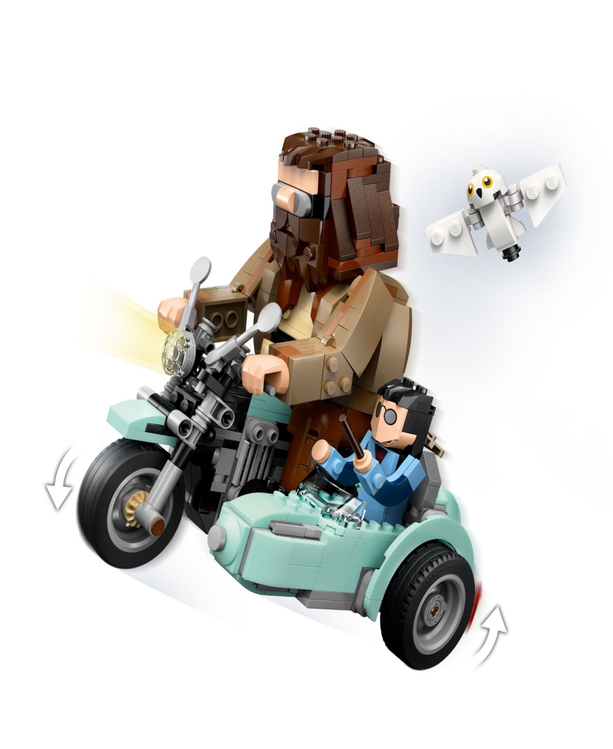 Lego Harry Potter Hagrid And Harry's Motorcycle Ride Building Toy 76443, 617 Pieces In Multi Color