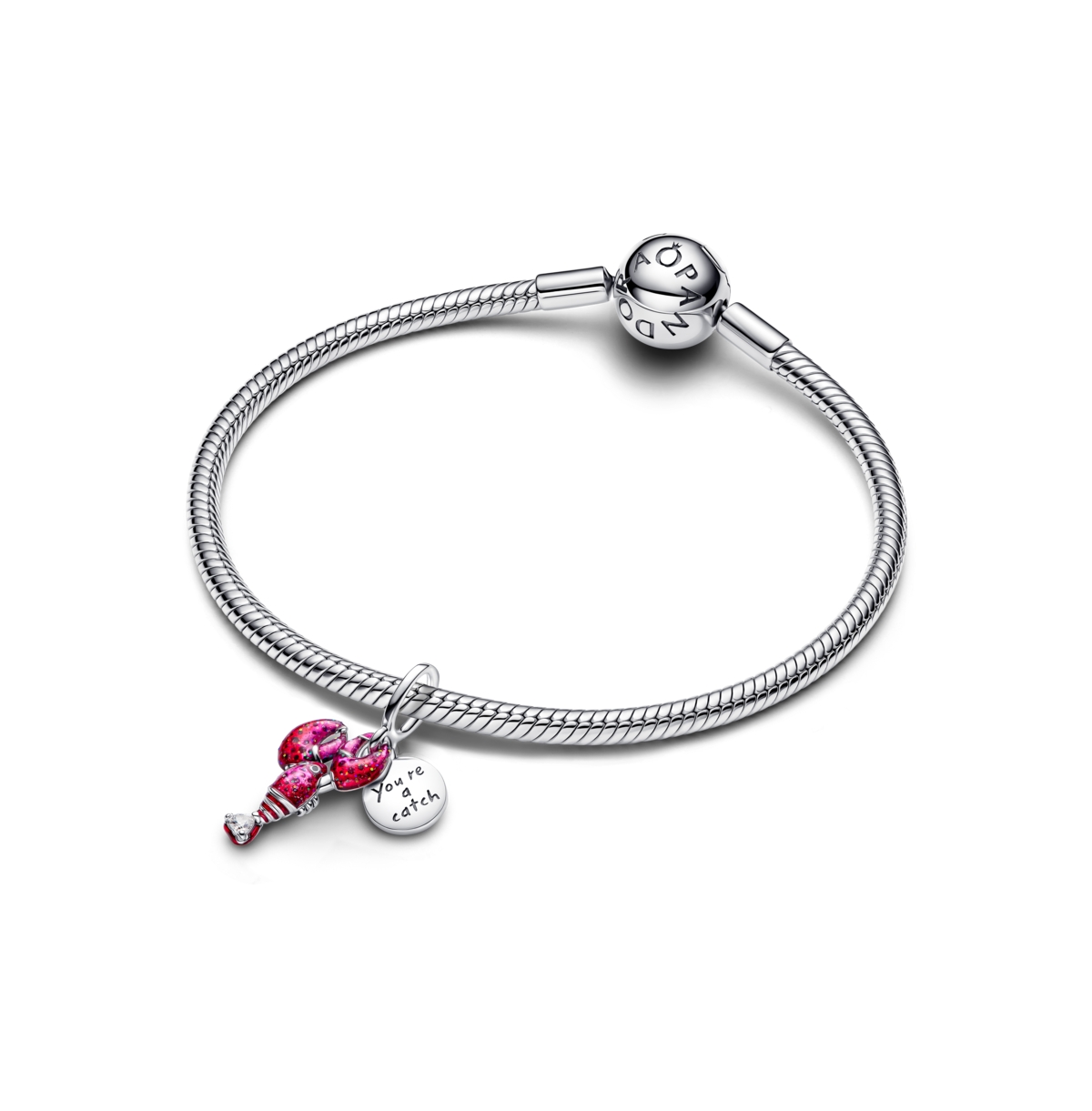 Pandora Sterling Silver Lobster Dangle Charms In Sterling Silver