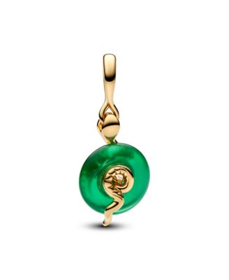 Snake Green Murano Glass Dangle Charms