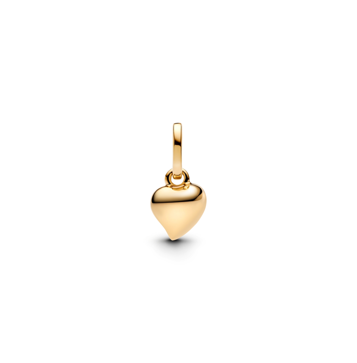 Pandora 14k Gold Plated Heart Mini Dangle Charms In Gold Plated