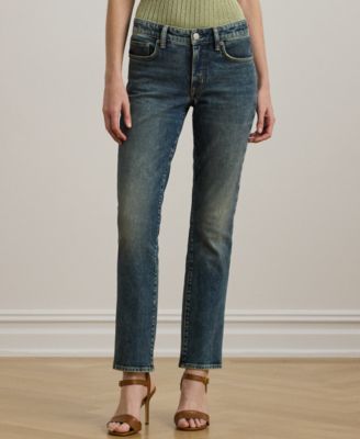 Lauren Ralph Lauren - Petite Mid-Rise Straight Ankle Jeans