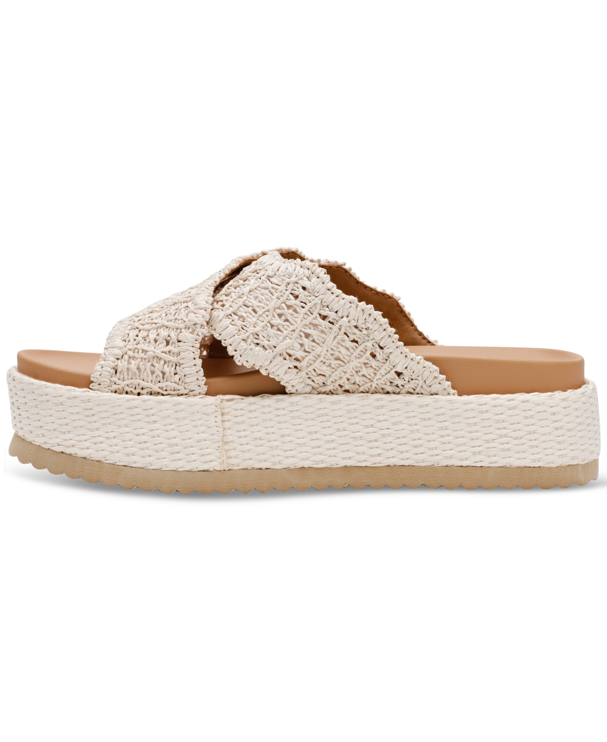 Dv Dolce Vita Women's Sivan Crisscross Platform Sandals In Ivory Raffia