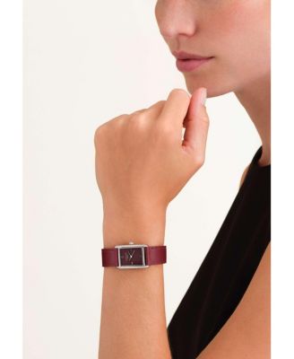 Heirloom Women's Burgundy Leather Watch 30.6mm