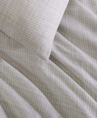 CLOSEOUT! Textural Rib Cotton Sateen 3-Pc. Comforter Set, Queen