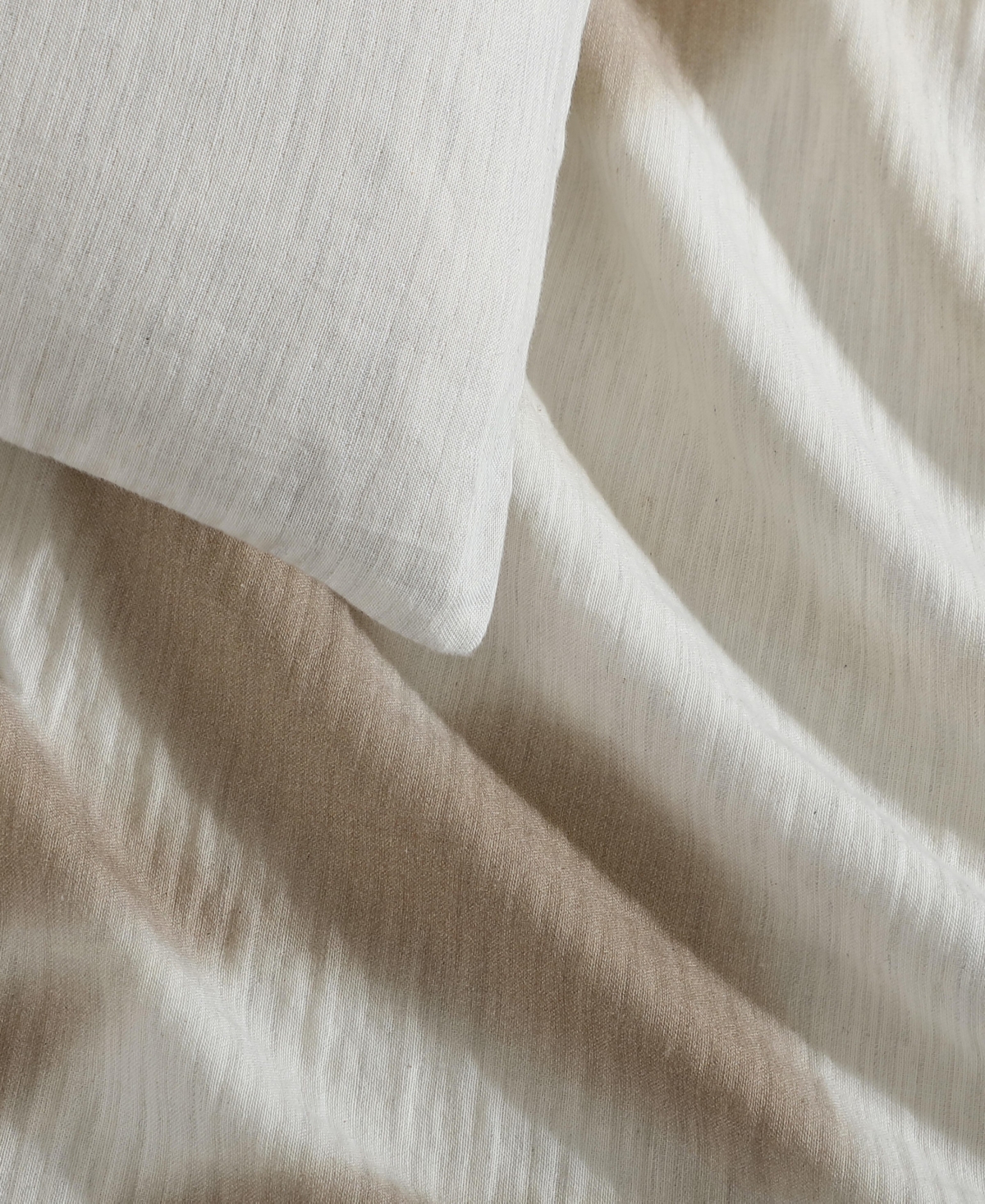 Calvin Klein Shadow Branches Melange Gauze 3-pc. Comforter Set, King In Camel