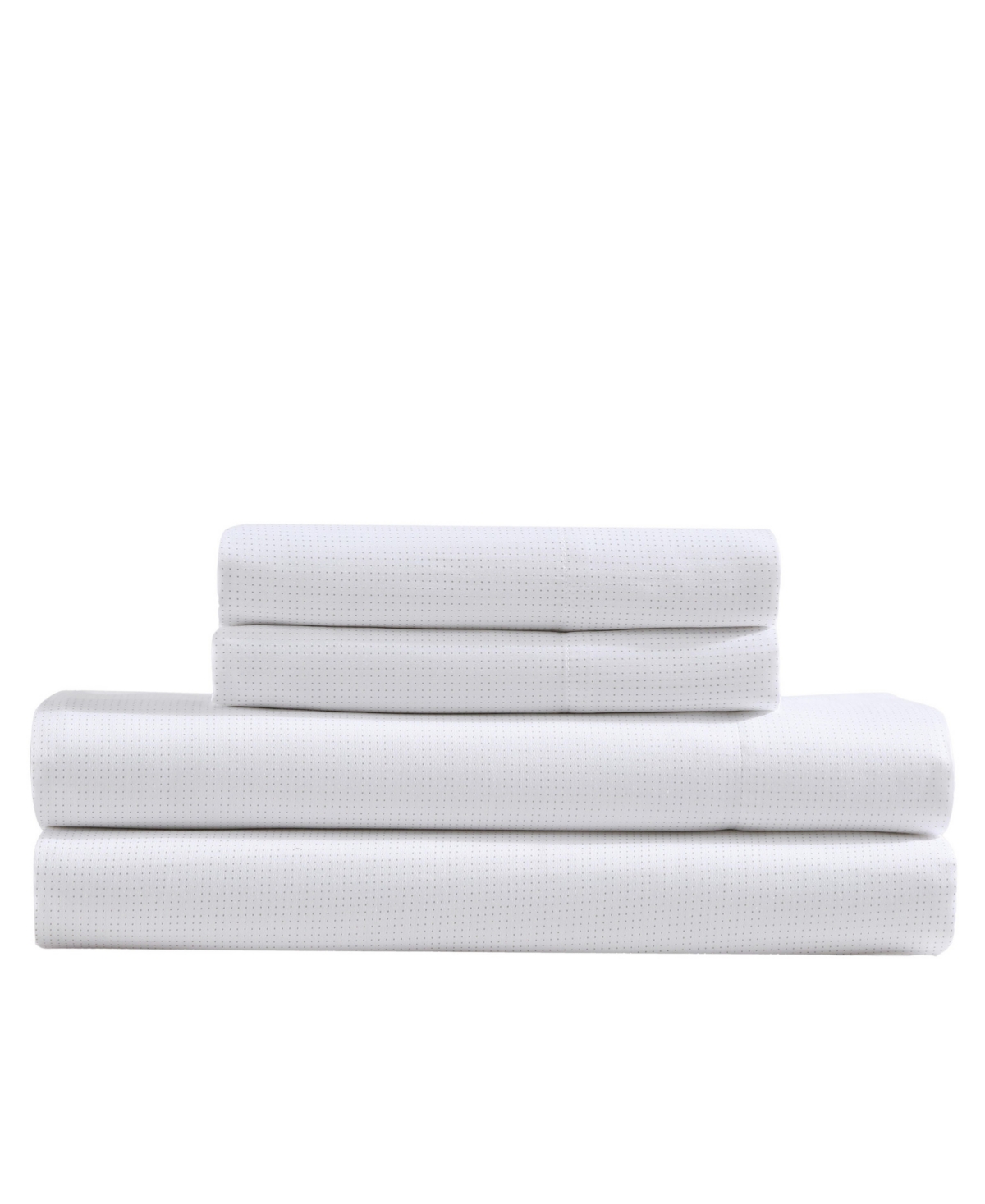 Calvin Klein Printed 300-thread Count Cotton Sateen 4-pc. Sheet Set, King In Micro Dot Beige