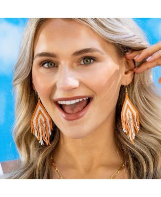 Haley Game Day Beaded Fringe Earrings