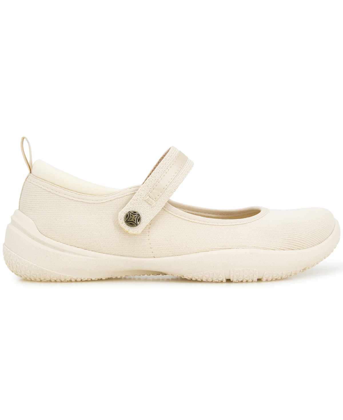 Jbu Women's Merry Mary Jane Flat Shoe In Dark Eggshell