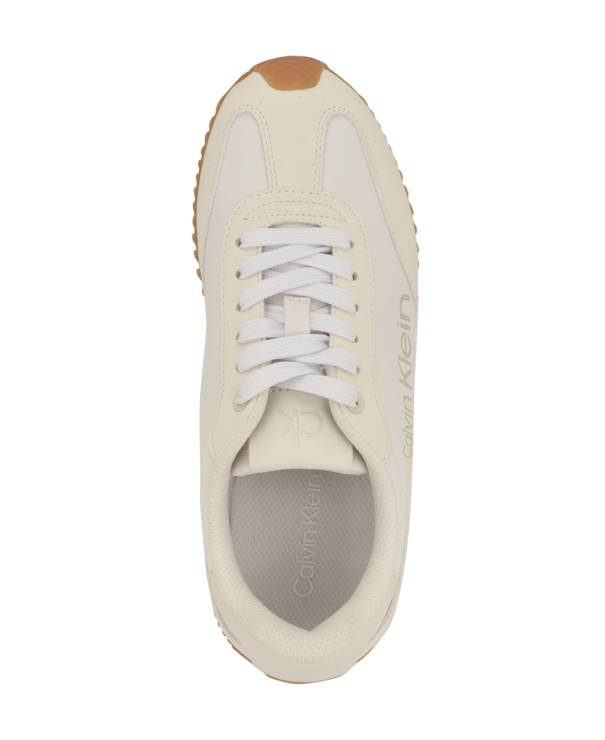Calvin Klein Women's Lanier Lace-up Casual Sneakers In Ivory