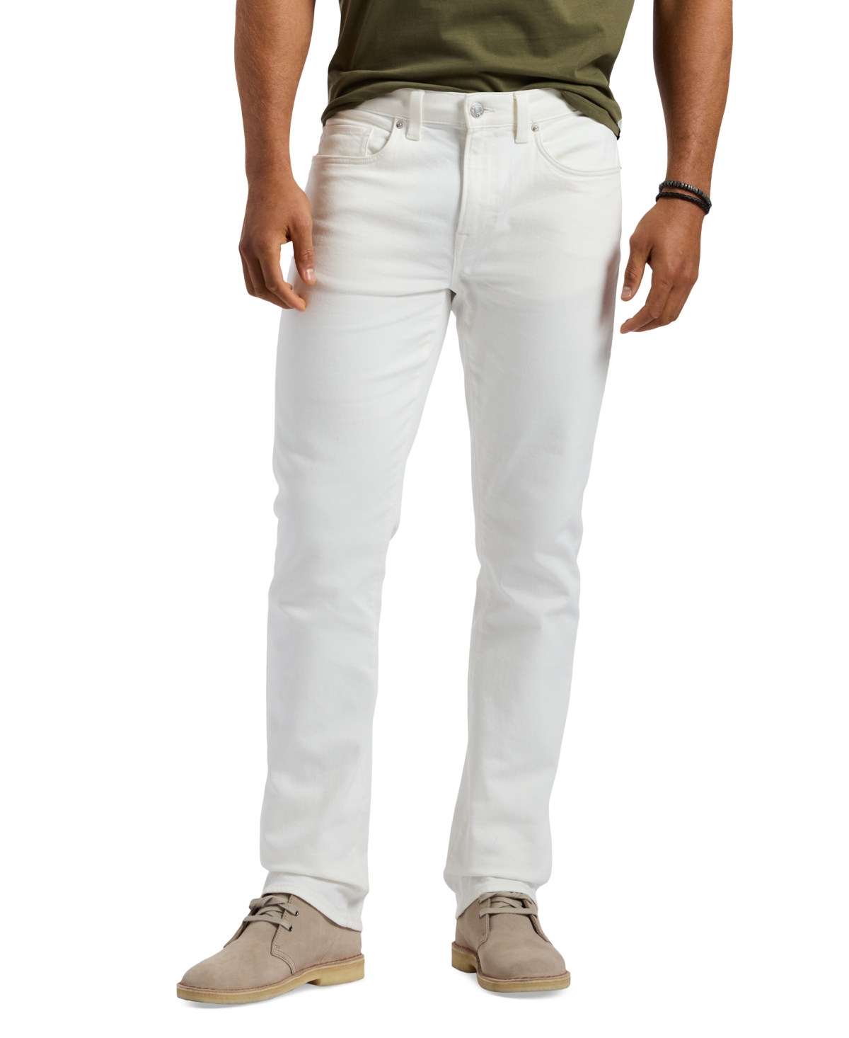 Men's Straight Six Sleek White Jeans - White Rinse