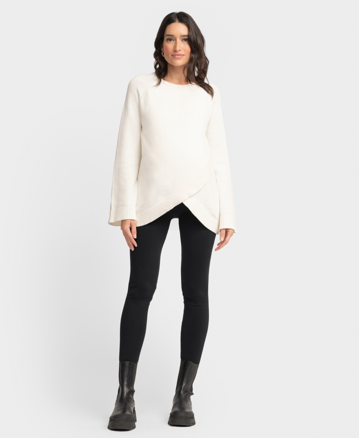 SERAPHINE WOMEN'S MATERNITY CREW NECK SWEATER 