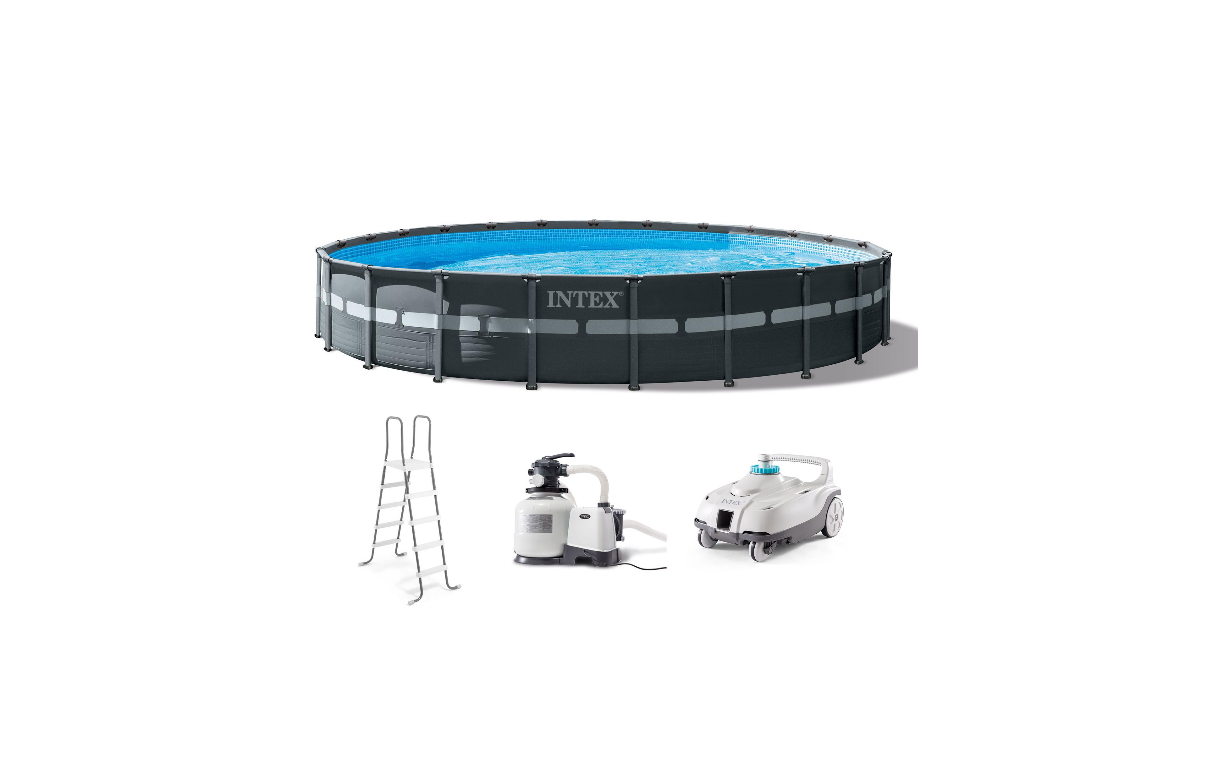 Intex ZX100 Auto Pressure Side Pool Cleaner w/Ultra Xtr Deluxe Swimming Pool Set