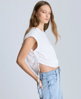 Women's Ruched Cropped Tank Top 