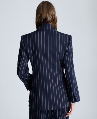 Women's Pinstriped Double-Breasted Jacket