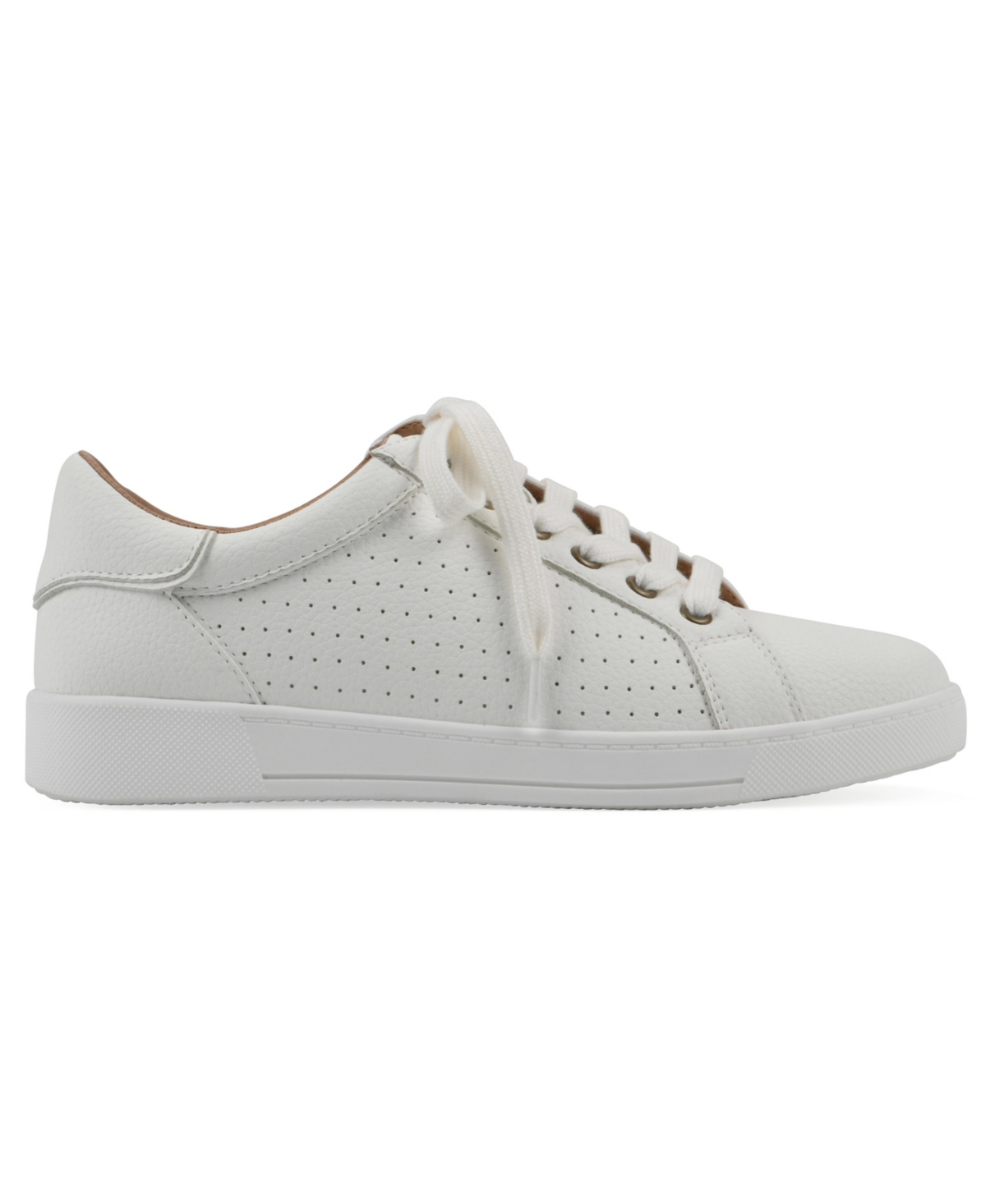 White Mountain Women's Uniform Lace-up Sneakers In White Smooth