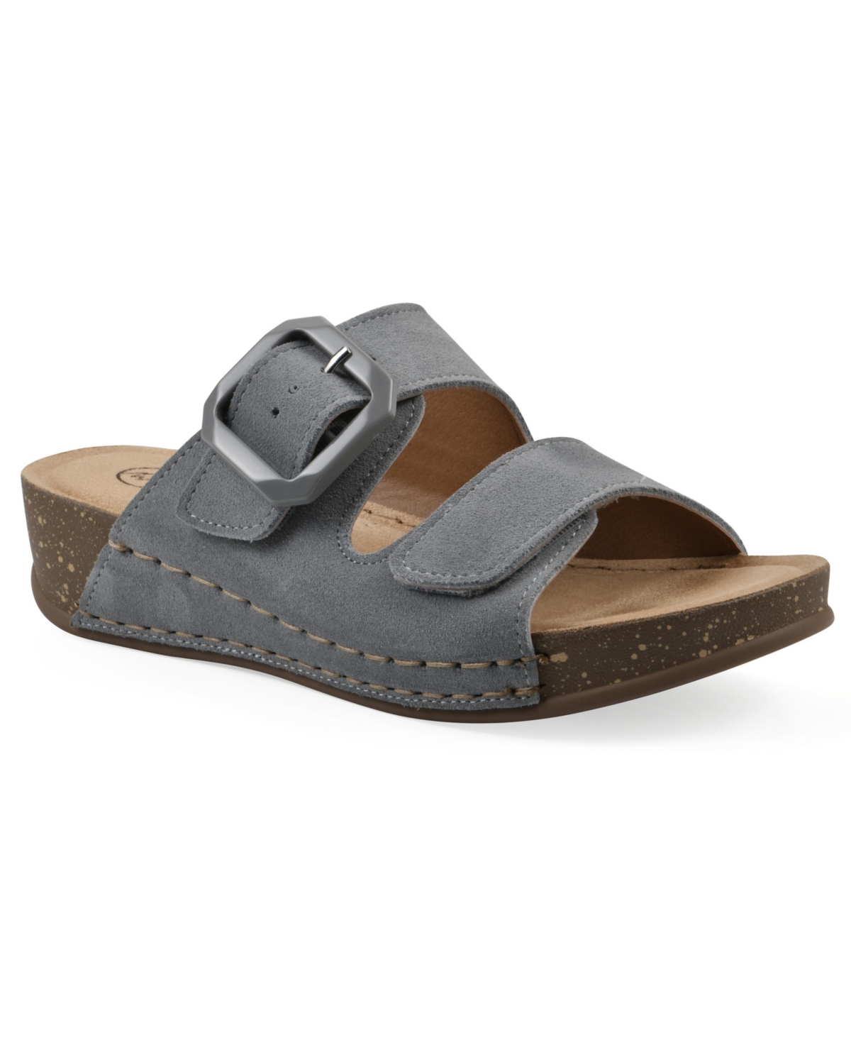 Women's Fearful Slip-On Wedge Sandals - Butter Cream Suede