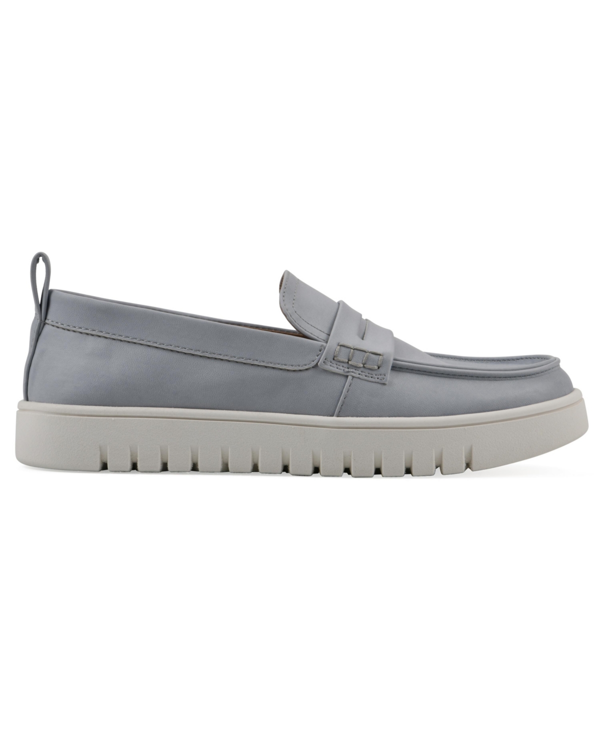 Shop White Mountain Women's Nonna Round Toe Penny Loafers In Blue Raspberry Burnished Smooth
