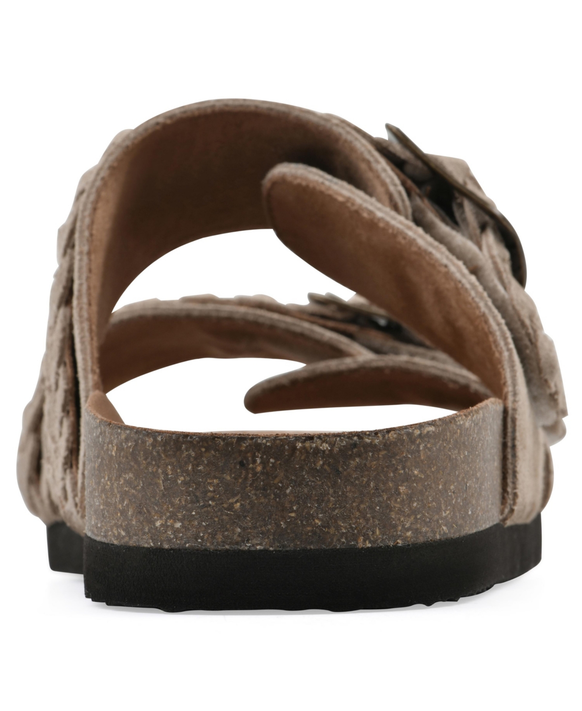 White Mountain Women's Hey Hey Round Toe Flat Sandals In Sandal Wood Suede