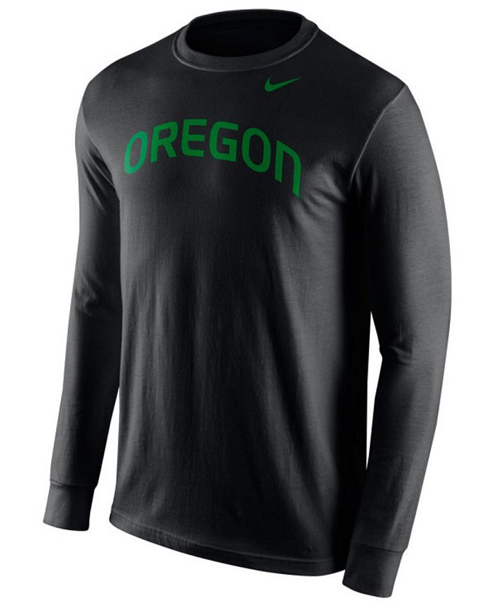 Nike Men's Long-Sleeve Oregon Ducks Wordmark T-Shirt - Macy's