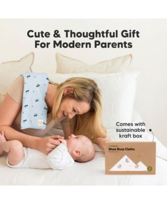 6pk Shea Baby Burp Cloths for Baby Boys and Girls, Burping Cloths for Babies, Newborn