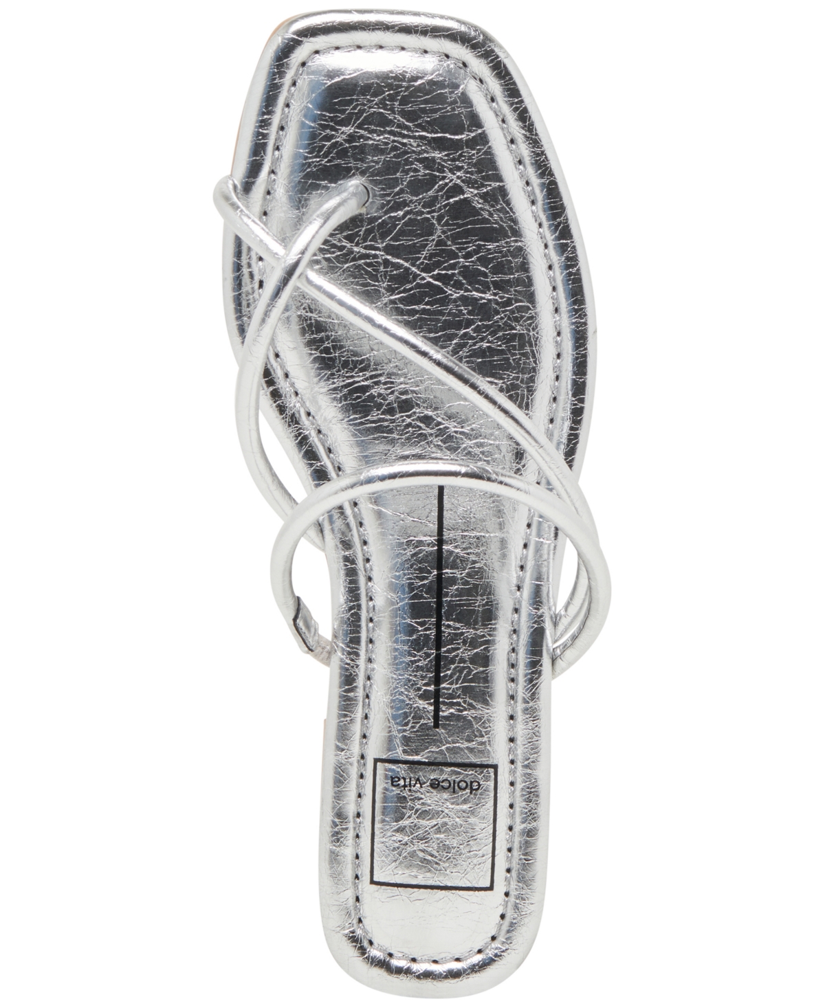 Shop Dolce Vita Women's Leanna Strappy Flat Sandals In Star Silver Metallic Leather
