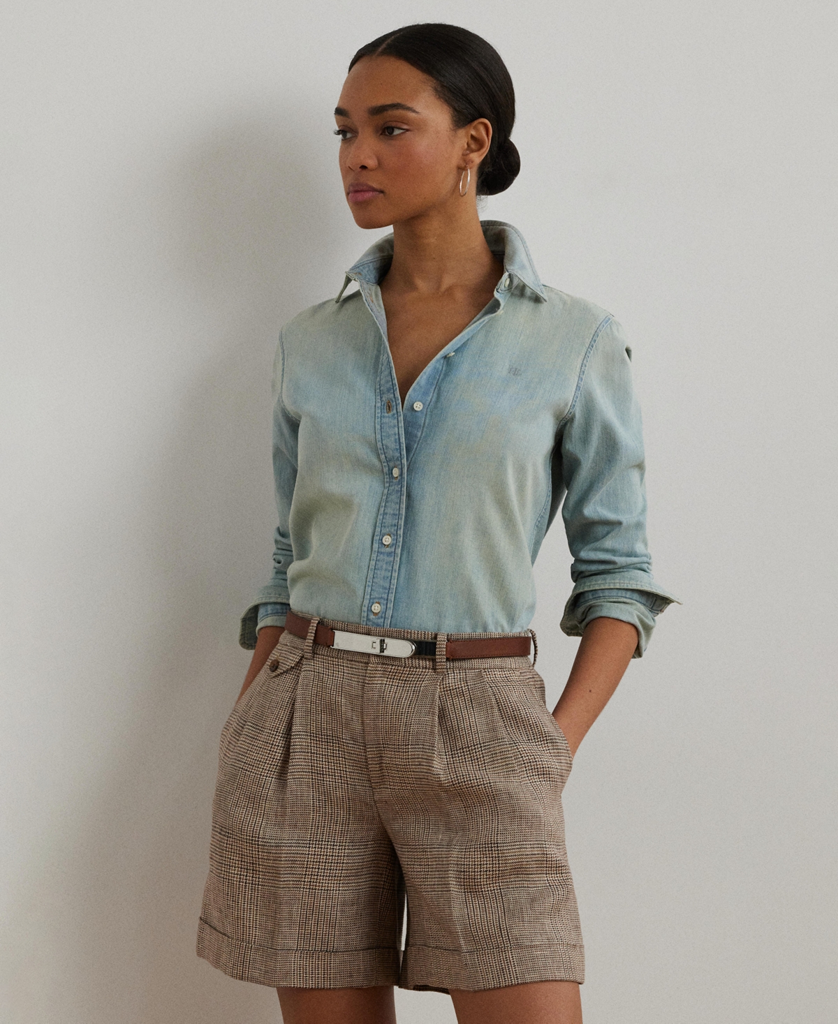 Shop Ralph Lauren Women's Classic-fit Denim Shirt In Stella Wash
