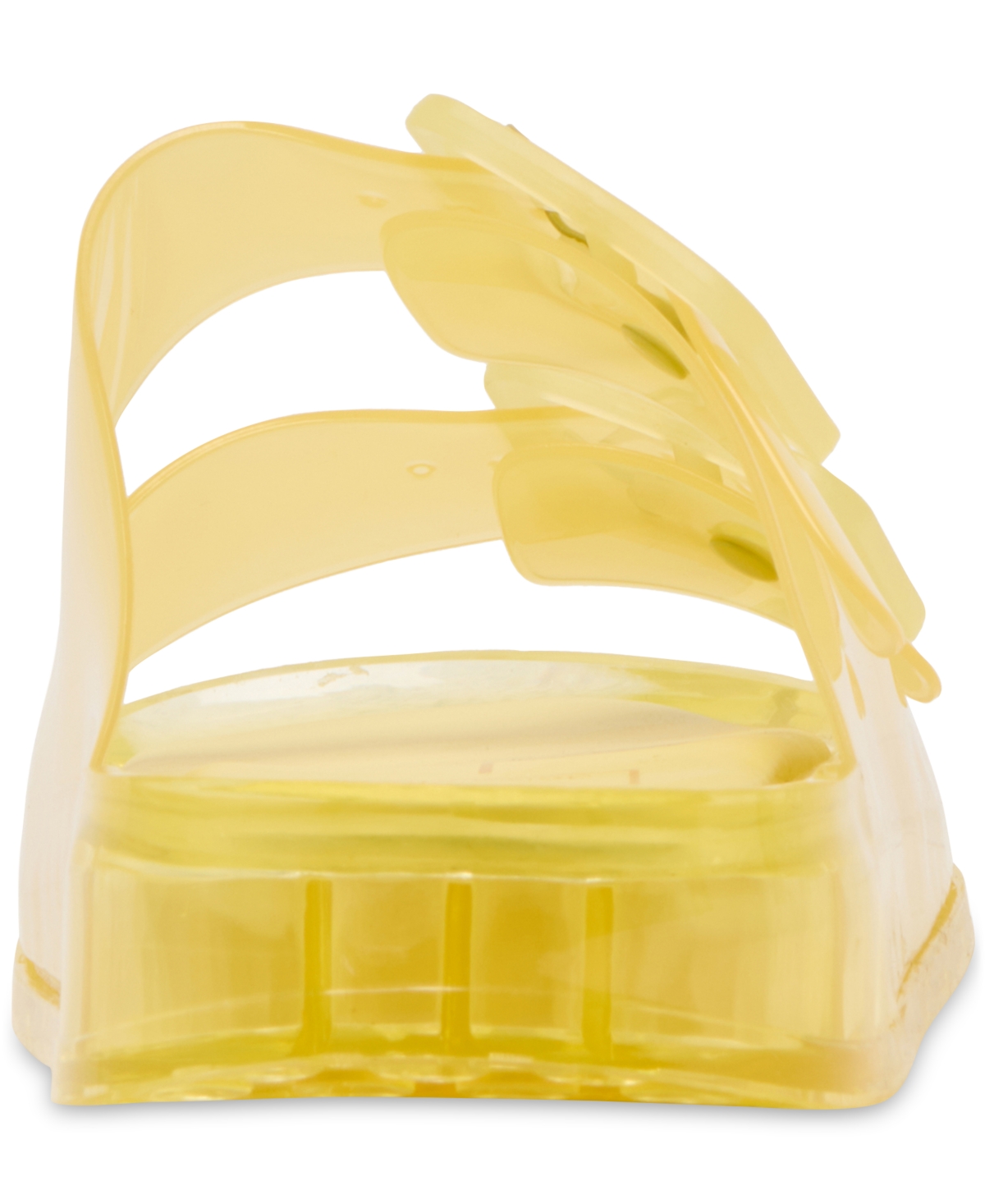 Shop Dolce Vita Women's Julio Jelly Double-band Jelly Footbed Sandals In Lemon Vinyl