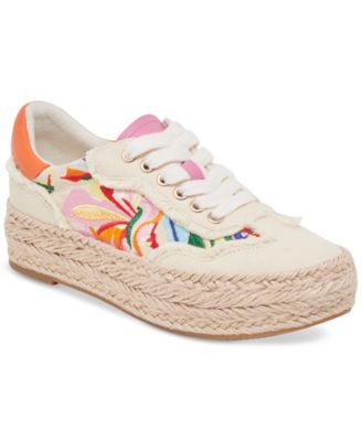 Dolce Vita - Women's Fredy Platform Espadrille Lace-Up Floral Sneakers