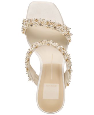 Women's Genora Rhinestone Double-Band Low-Heel Dress Sandals