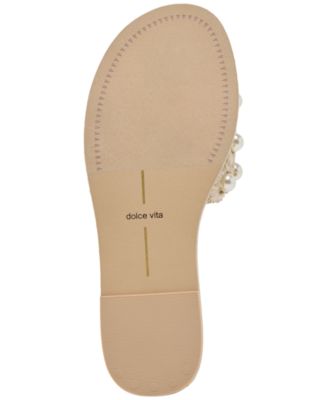 Women's Harlyn Pearl Woven Raffia Slide Flat Sandals