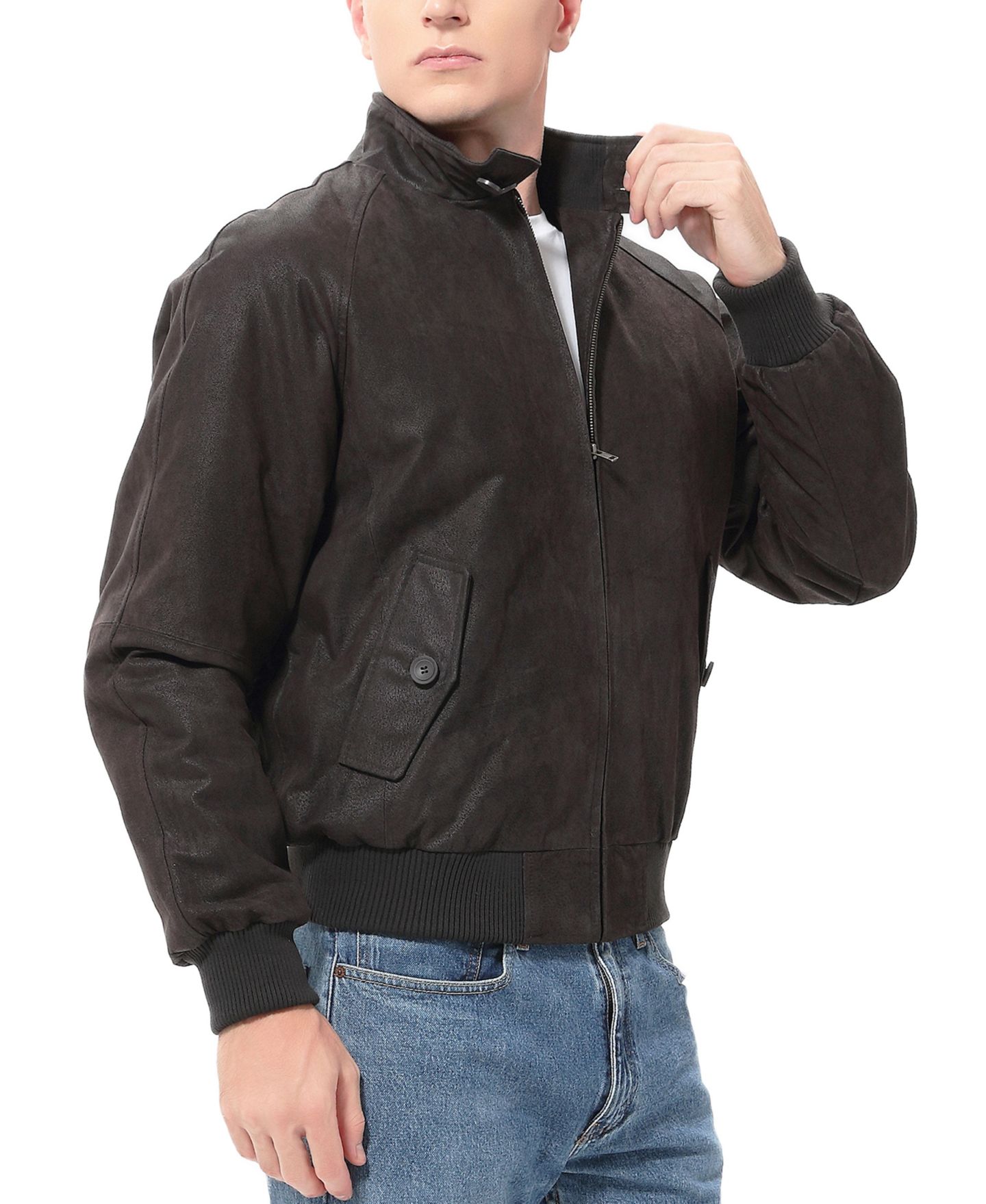 Мужская длинная винтажная кожаная куртка-бомбер Landing Leathers в стиле Второй мировой, цвет: Коричневый, вариант 1 — фото 2