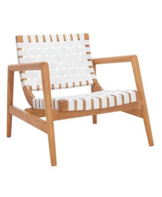 Bellona Leather Woven Accent Chair