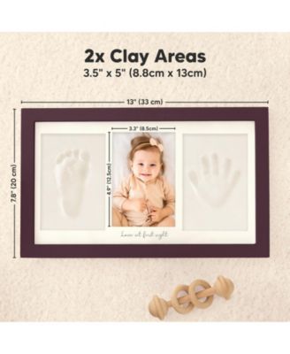 Duo Baby Hand and Footprint Kit, Baby Handprint Kit, Newborn Photo Frame, Baby Keepsake for New Mom