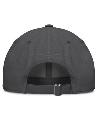 Men's Heather Charcoal NYU Violets Team Logo Washed Adjustable Hat