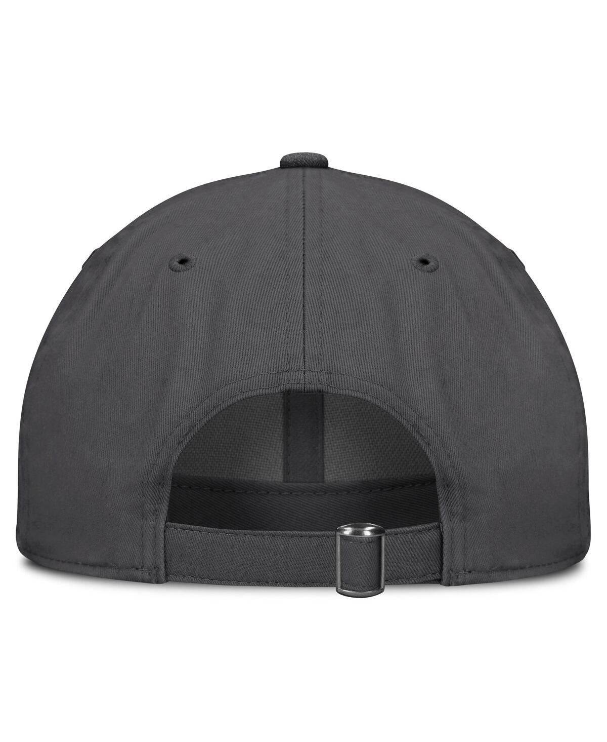 Top Of The World Men's Heather Charcoal Nyu Violets Team Logo Washed Adjustable Hat In Heather Charcoal