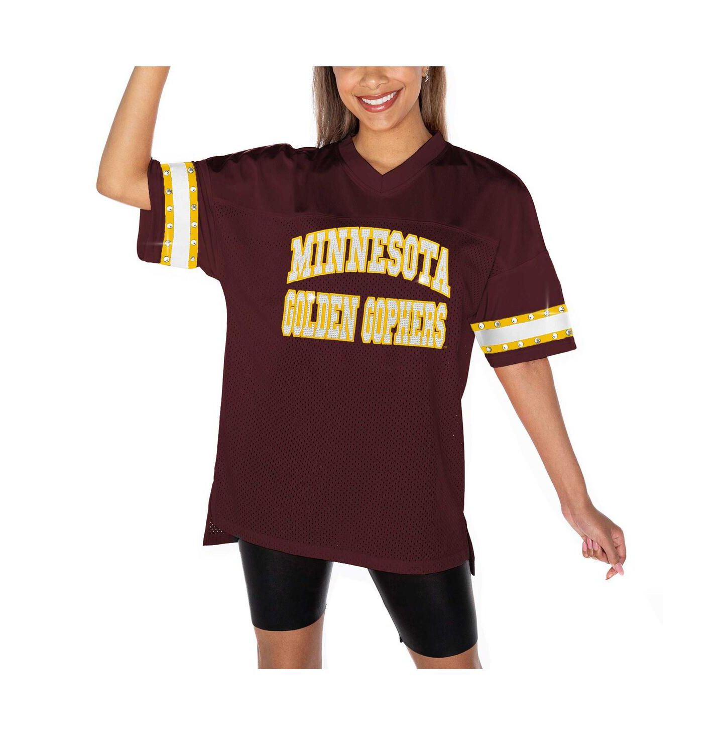 Женская футболка Gameday Couture Maroon Minnesota Golden Gophers Until Kickoff Rhinestone Fashion — фото 1